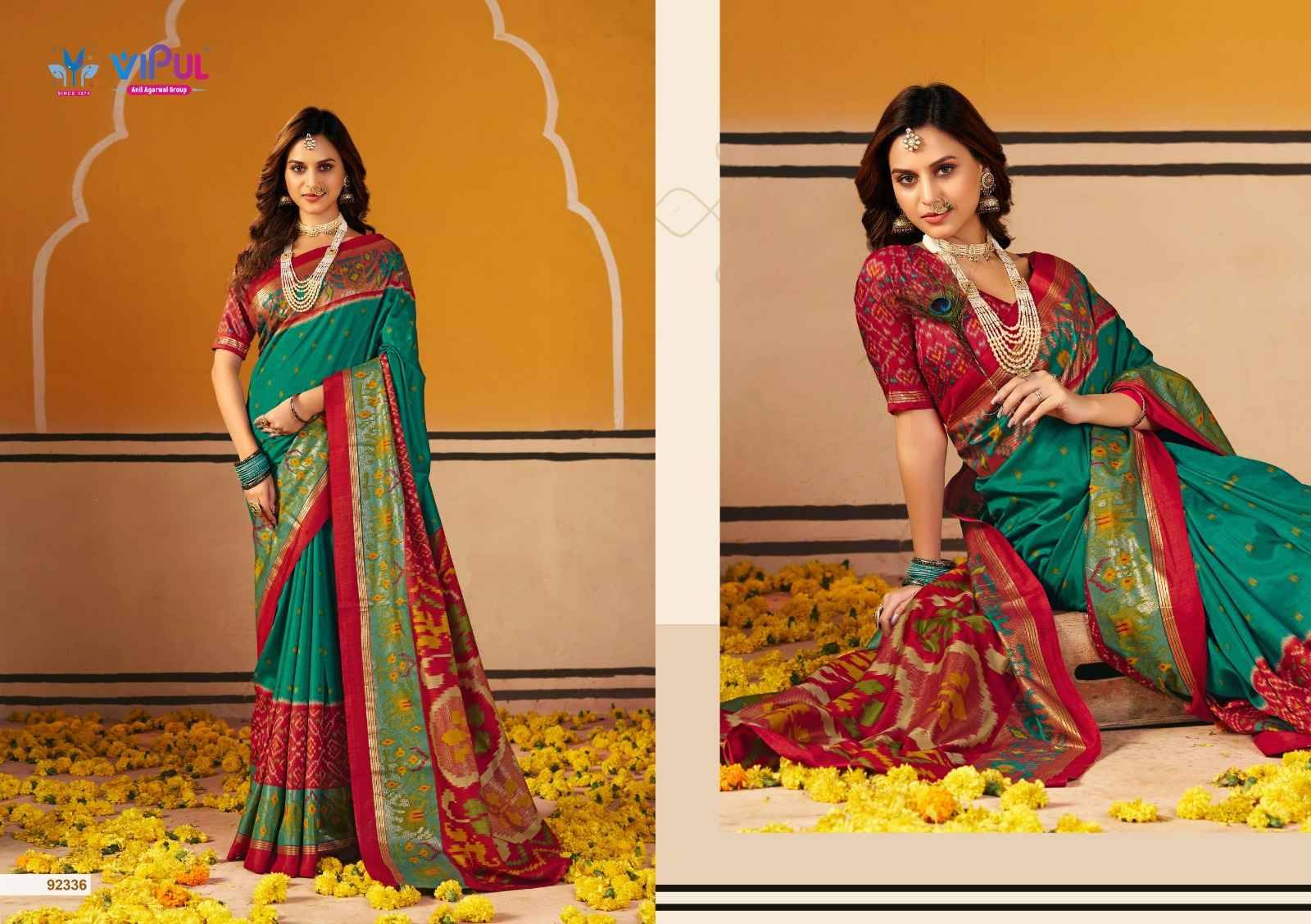 Sentosa silk 92331 Series By Vipul Fashion 92331 to 92336 Series Indian Traditional Wear Collection Beautiful Stylish Fancy Colorful Party Wear & Occasional Wear Weightless Sarees At Wholesale Price